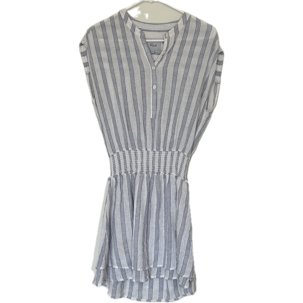 EUC Rails Angelina Blue & White Striped Linen Sundress Size S - Picture 2 of 11